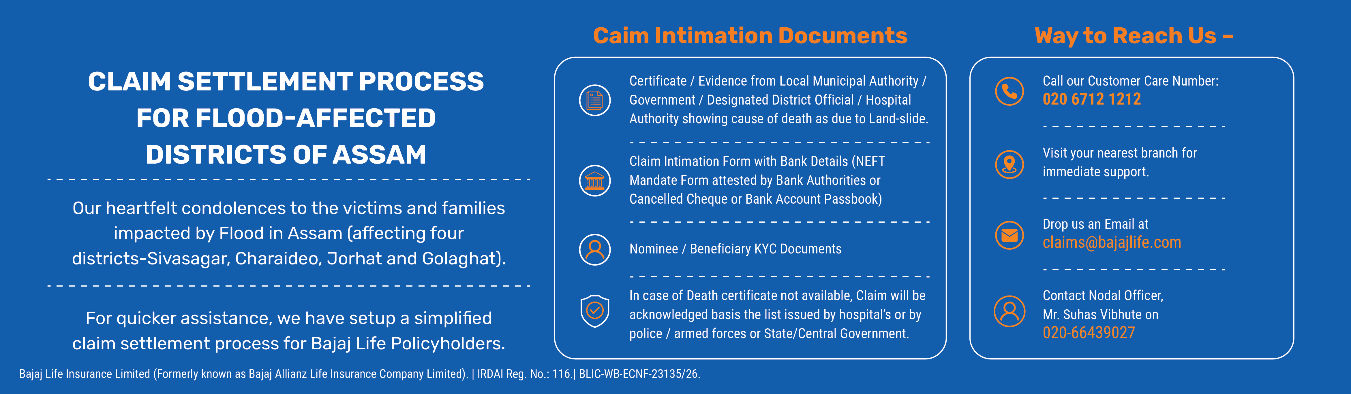 Claim Settlement Process for Flood-Affected Districts of Assam