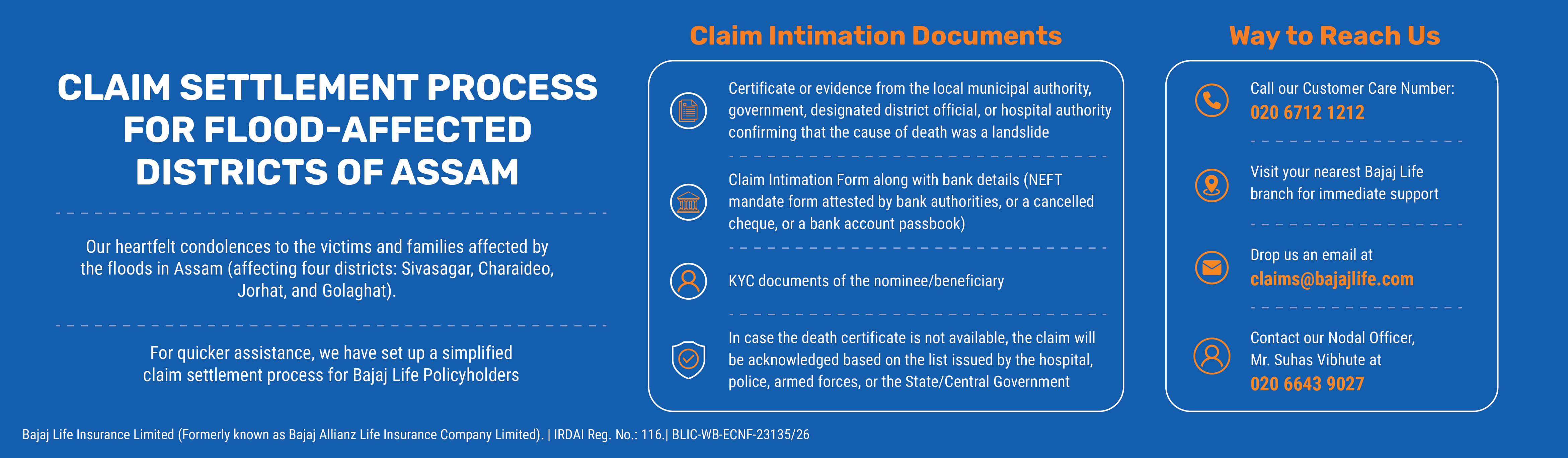 Claim Settlement Process for Flood-Affected Districts of Assam